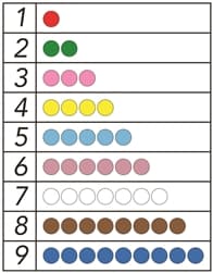 Color Bead Chart (Printed and Laminated)