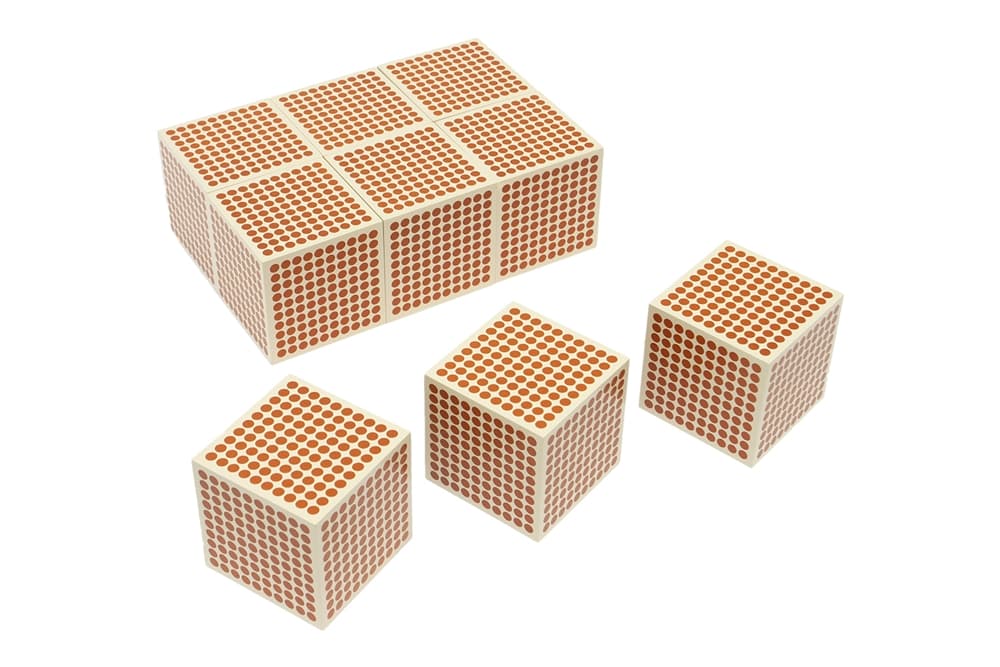 Nine Wooden Thousand Cubes (Clearance)