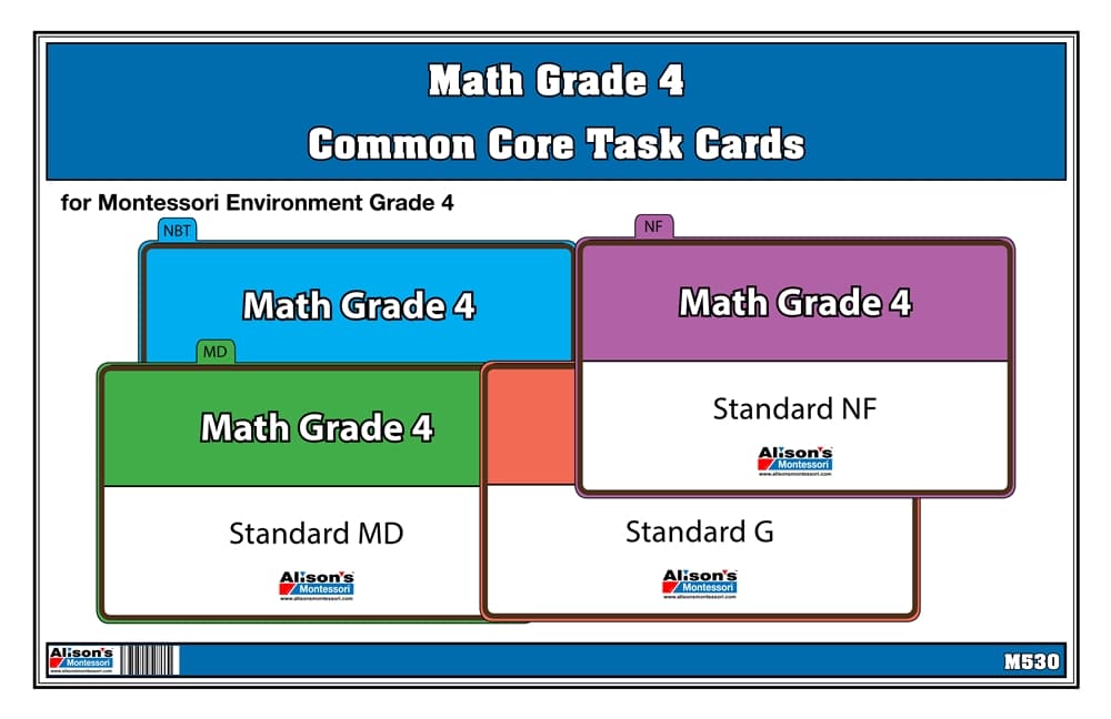 Math Grade 4 Task Cards Laminate & Cut
