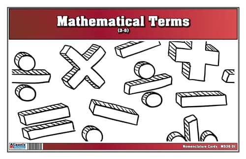 Mathematical Terms Nomenclature Cards (3-6)