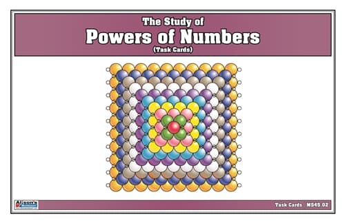The Study of Powers of Numbers Cards