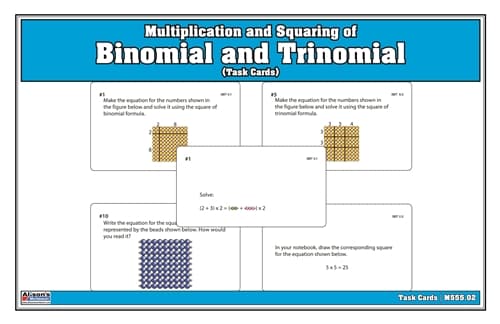 Square of Binomial & Trinomial – Cards