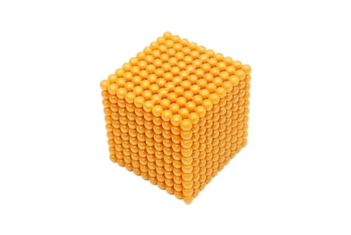 Golden Bead Cube of 1000, Connected Beads