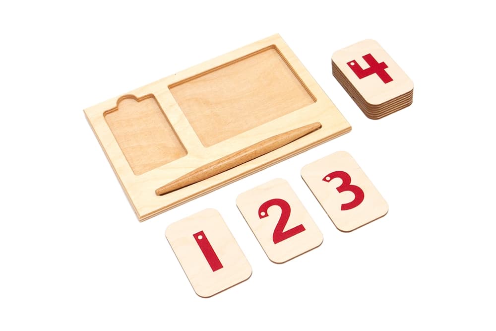 Wooden Raised Number Tiles - Complete Set