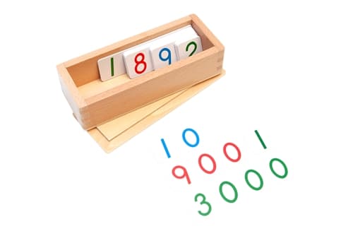 Small Plastic Number Cards (1-3000) w/ Box