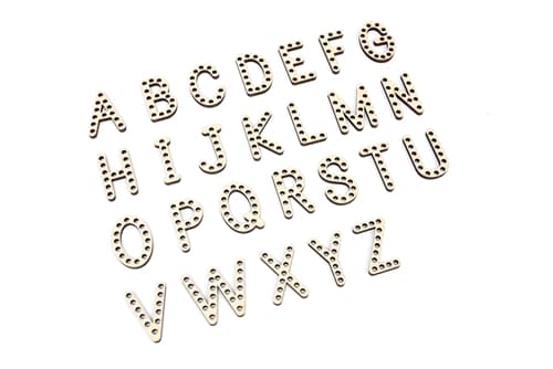 Lacing Wooden Alphabets