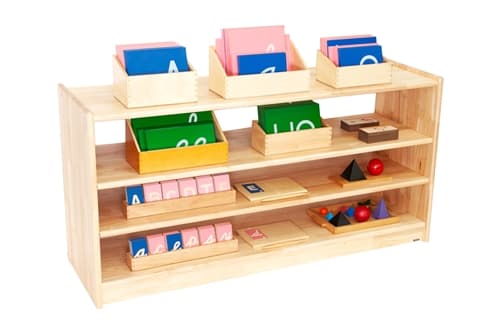 Rubberwood 3-Tier Shelf ? 24"H