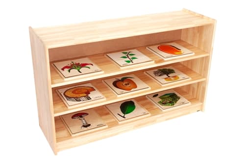 Medium Rubberwood Adjustable Shelf with Back
