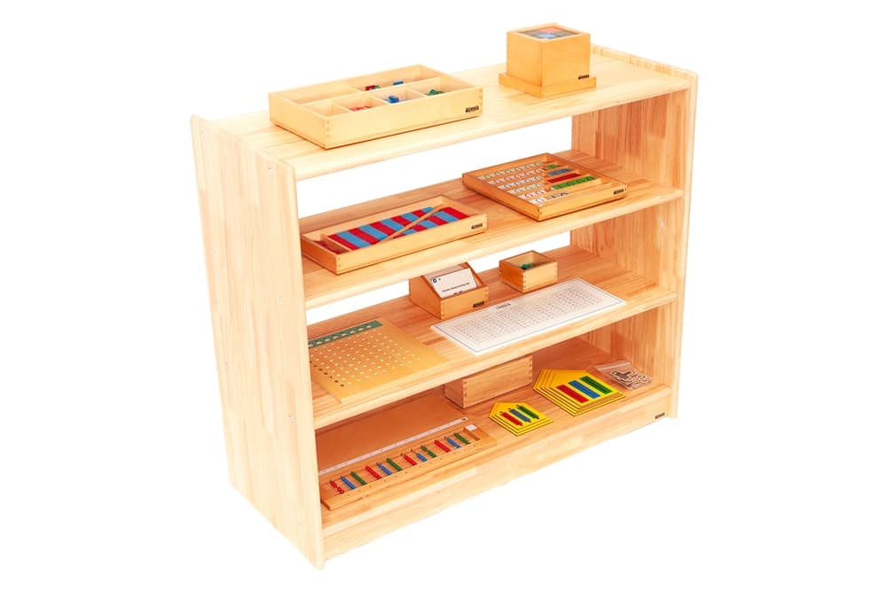 Rubberwood 4-Tier Shelf ? No Back