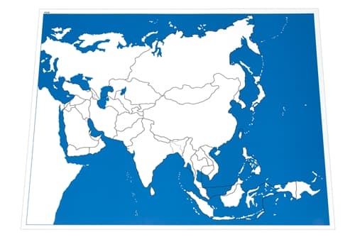 Unlabeled Control Chart for Map of Asia