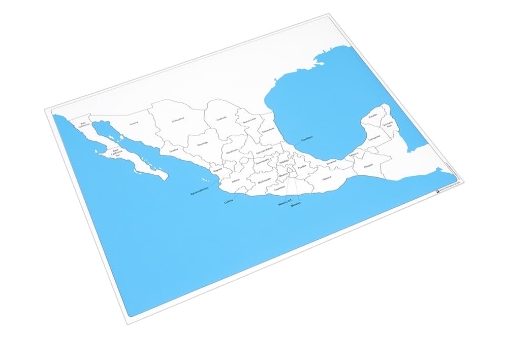 Labeled Control Chart for Puzzle Map of Mexico