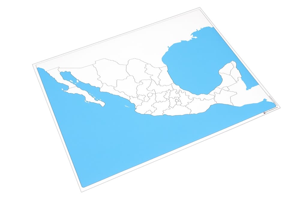 Unlabeled Control Chart for Puzzle Map of Mexico