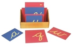 Lowercase Sandpaper Letters: Cursive (PQ)