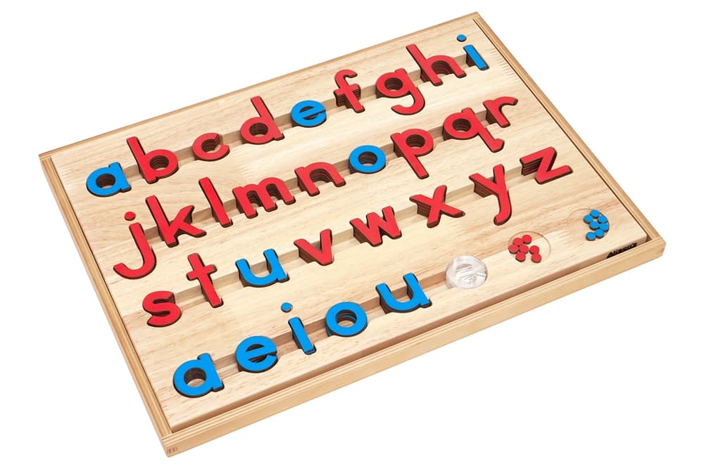 Small Movable Alphabet: Print - Blue & Red (PQ)