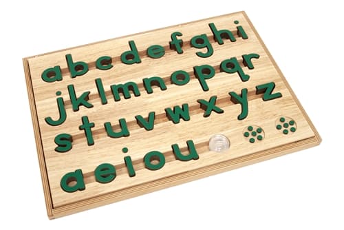Green Lowercase Movable Alphabet Set