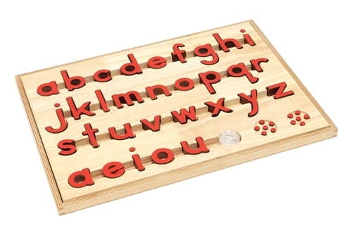 Red Movable Alphabet – Lowercase (Boxed)