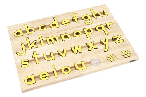 Small Movable Alphabet ? Print, Yellow Box
