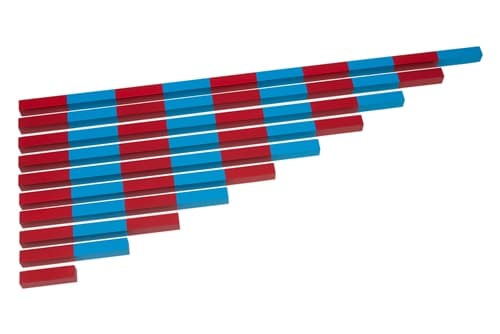 Blue and Red Number Rods (Complete Set) (PQ)
