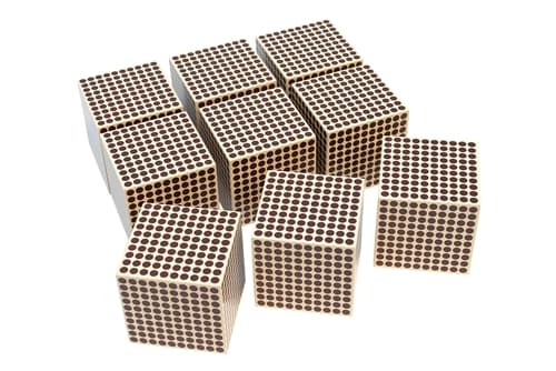 Nine Wooden Thousand Cubes
