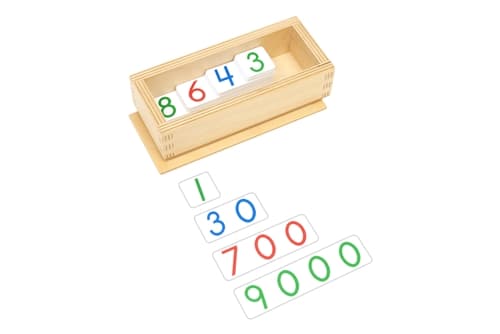 Small Plastic Number Cards 1–9000 w/ Box