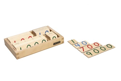 Small Wooden Number Cards (1-9000) (PQ)