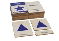 Wooden Nomenclature Cards: Geometric Shapes