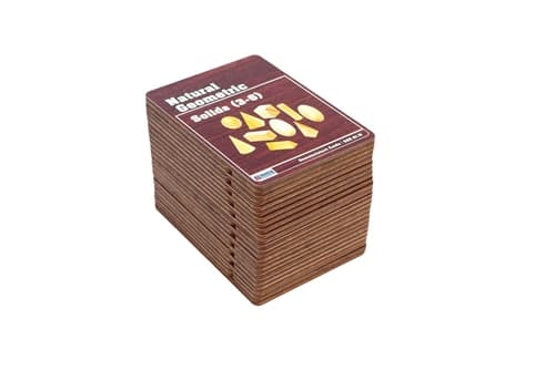 Natural Geometric Solids Wooden Cards (3-6)