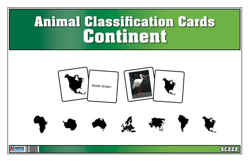 Animal Classification Cards - Continent