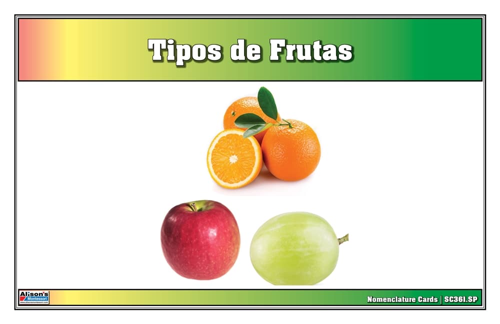 Tipos de frutas Laminate & Cut