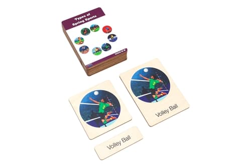 Spring Sports Wooden Nomenclature Cards (3-6)