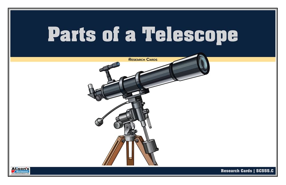 Parts of a Telescope Research Cards