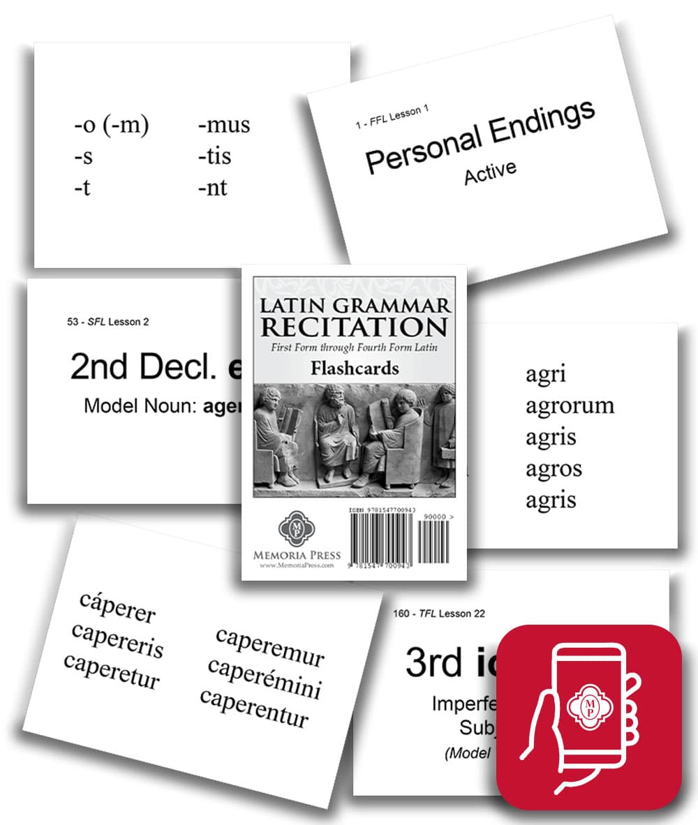 Latin Grammar Recitation Flashcards (App Access)