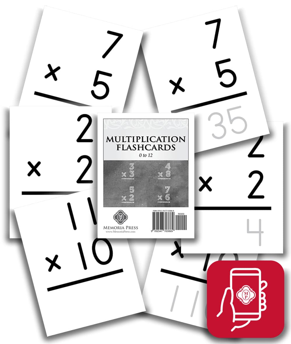 Multiplication Flashcards: 0 to 12 (App Access)