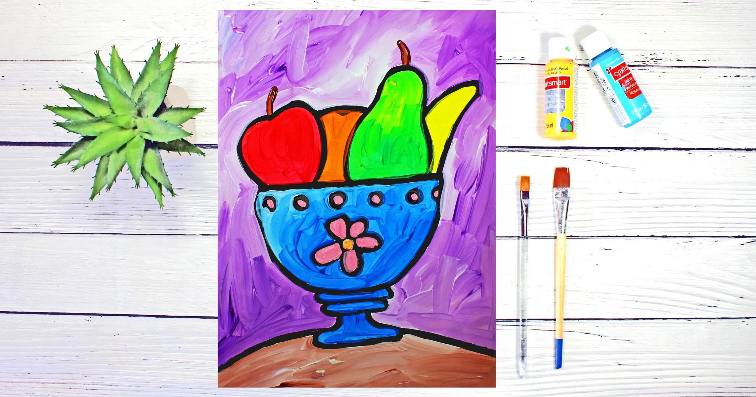 Art Class - Draw & Paint Fruit Bowls