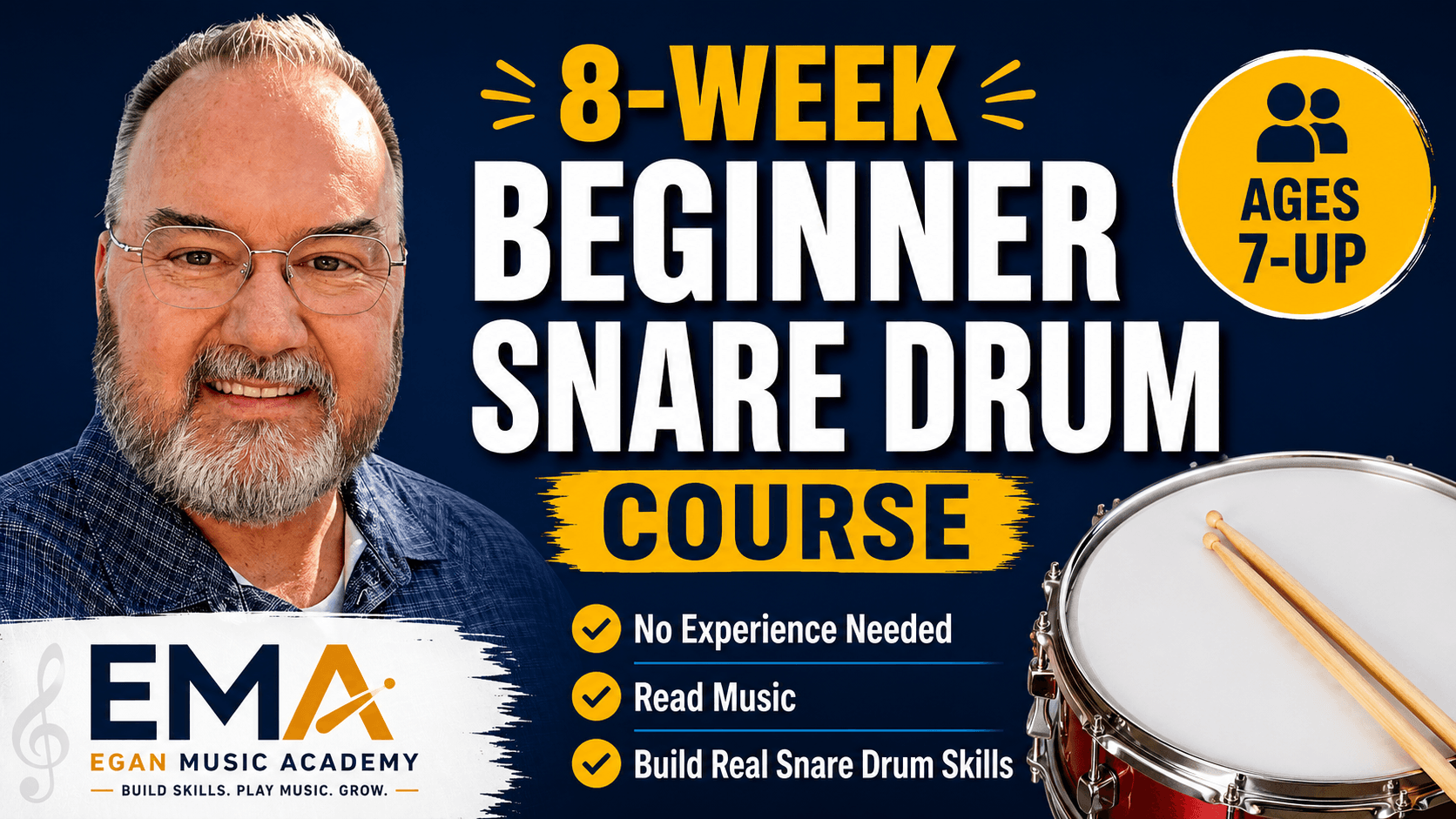 Music Class - 8-Week Snare Drum Basics