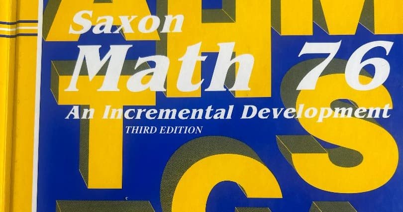Math Class - Saxon Math 76 A
