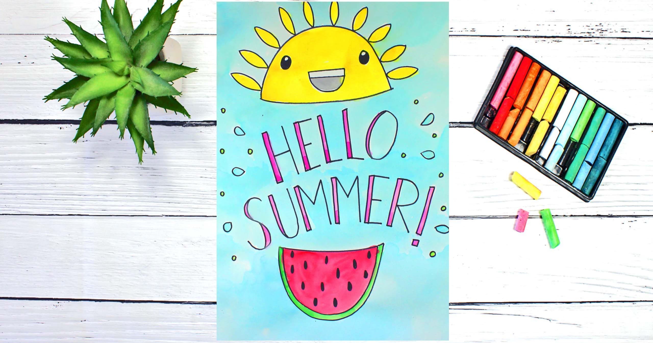 Art Class - Watercolor 'Hello Summer'