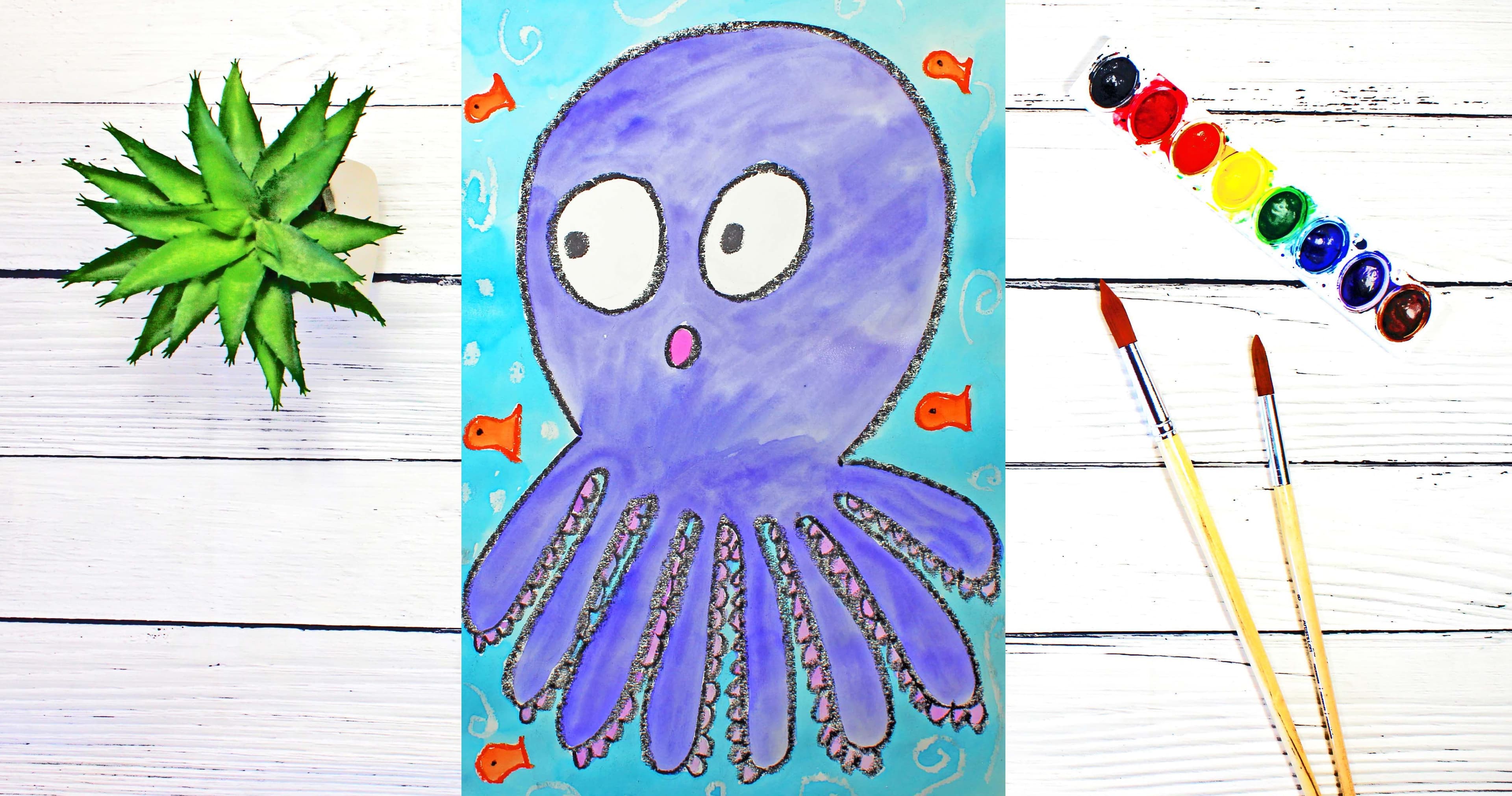 Art Class - Octopus Watercolor Painting