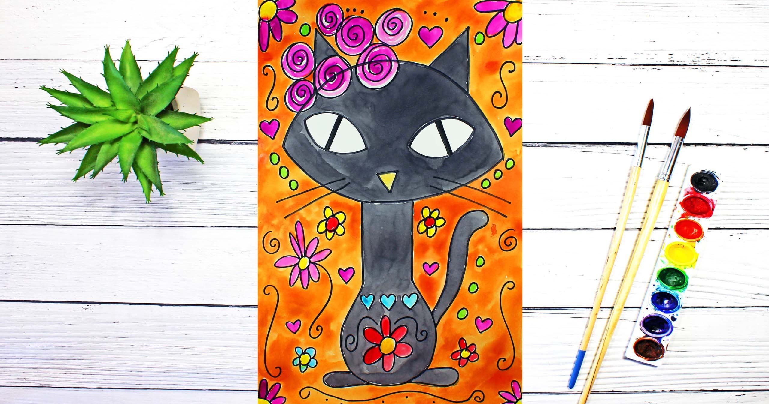 Art Class - Frida-Inspired Folk Art Cat