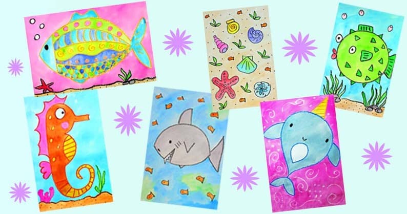 Art Class - Vibrant Ocean Creatures