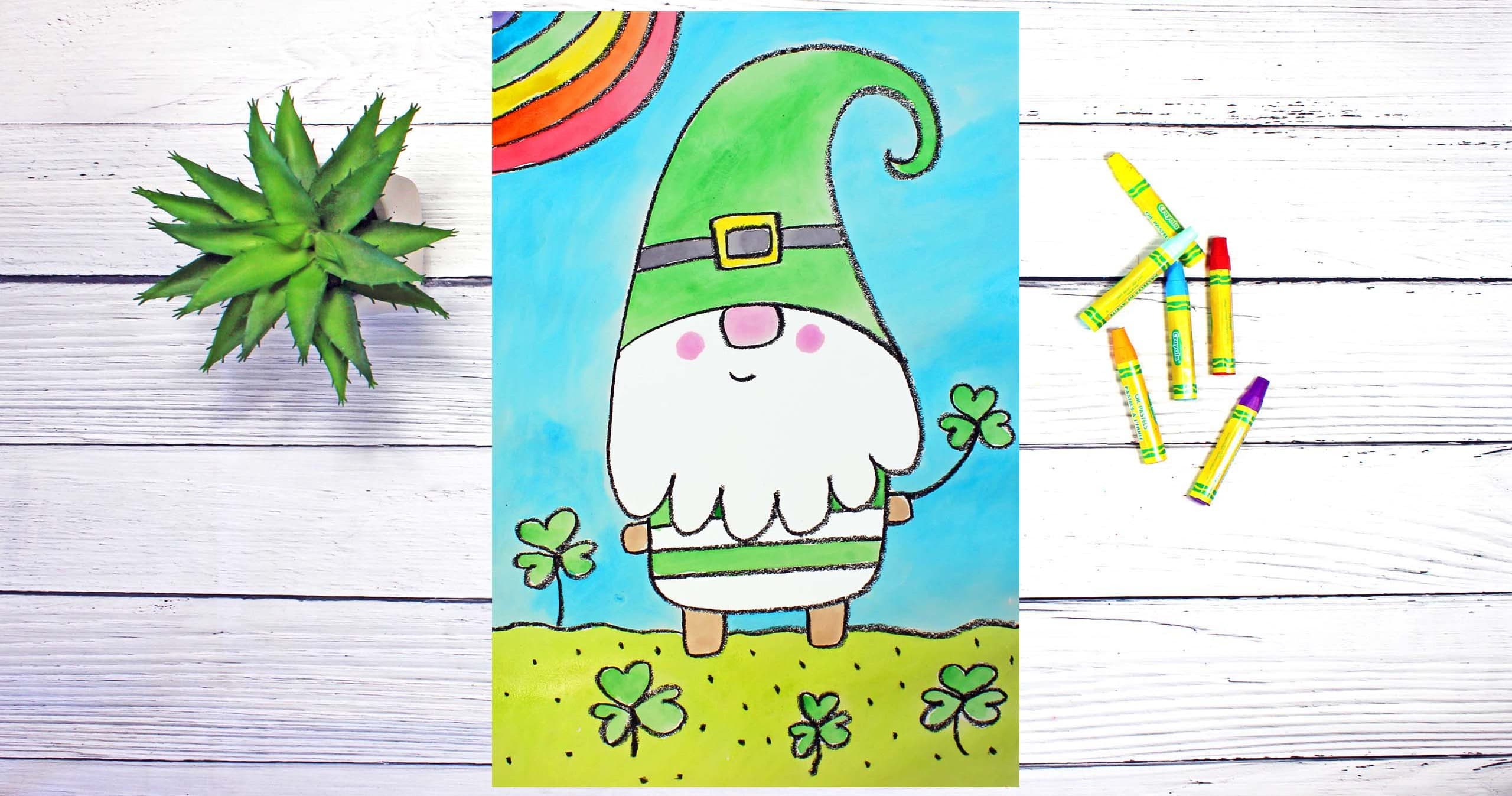 Art Class - Draw & Paint Shamrock Gnome