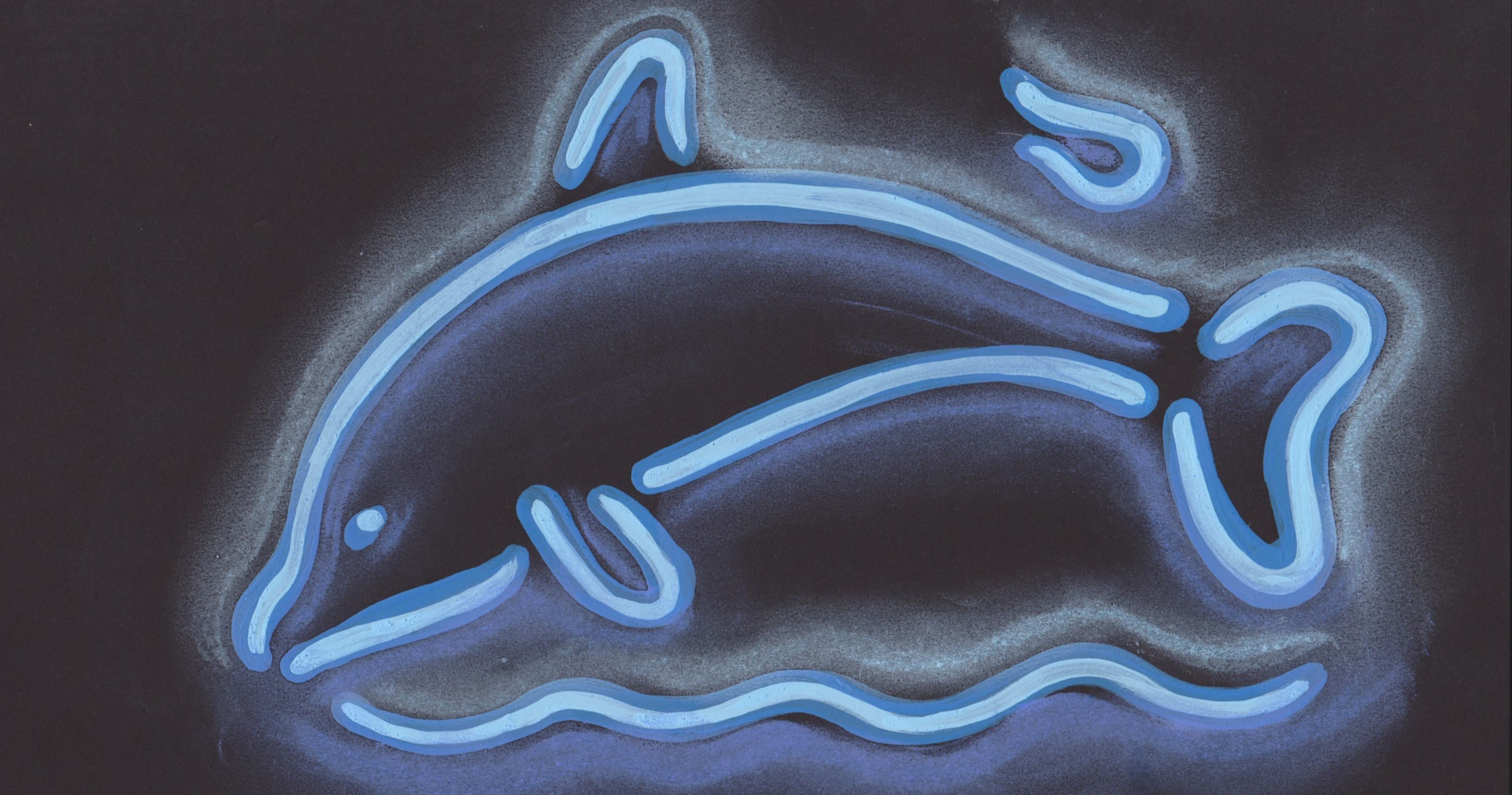 Art Class - Paint Neon Dolphin Artwork