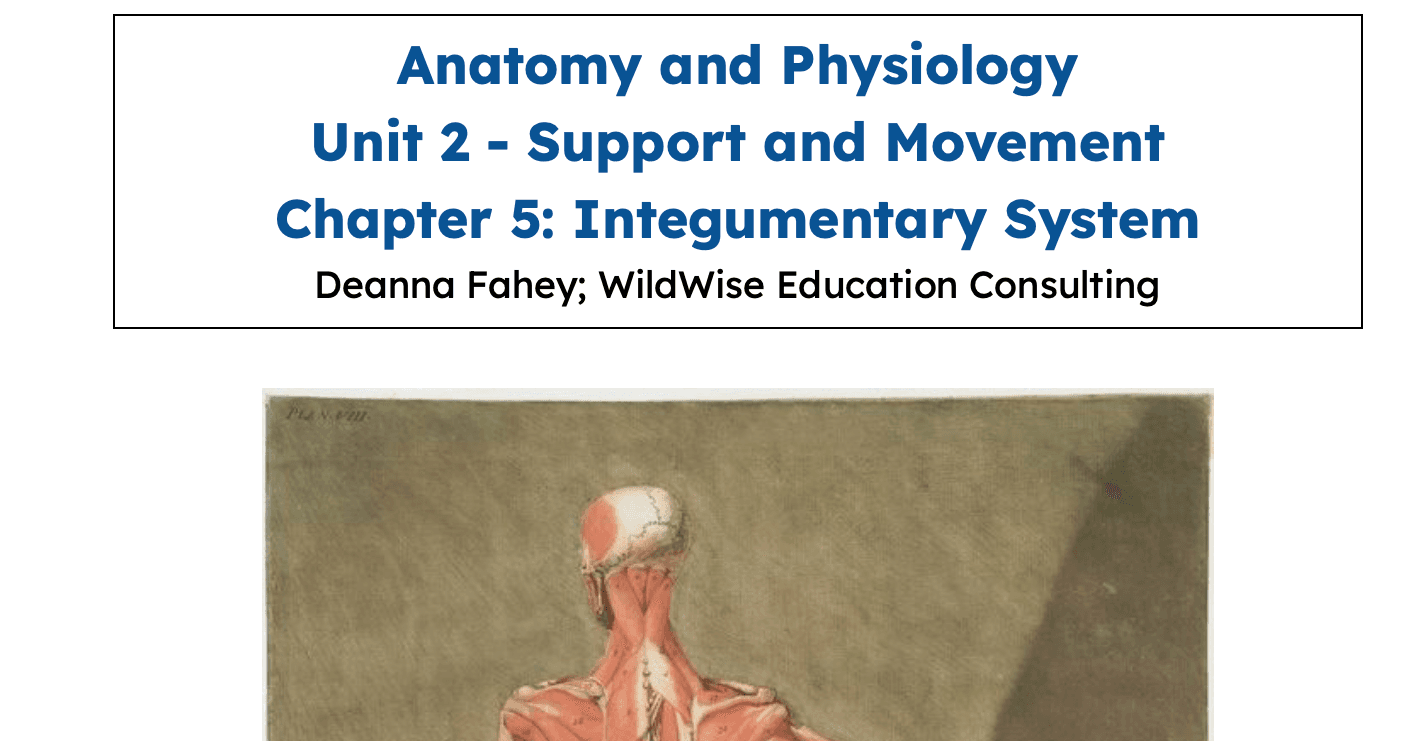 Science & Nature Class - Integument Sys