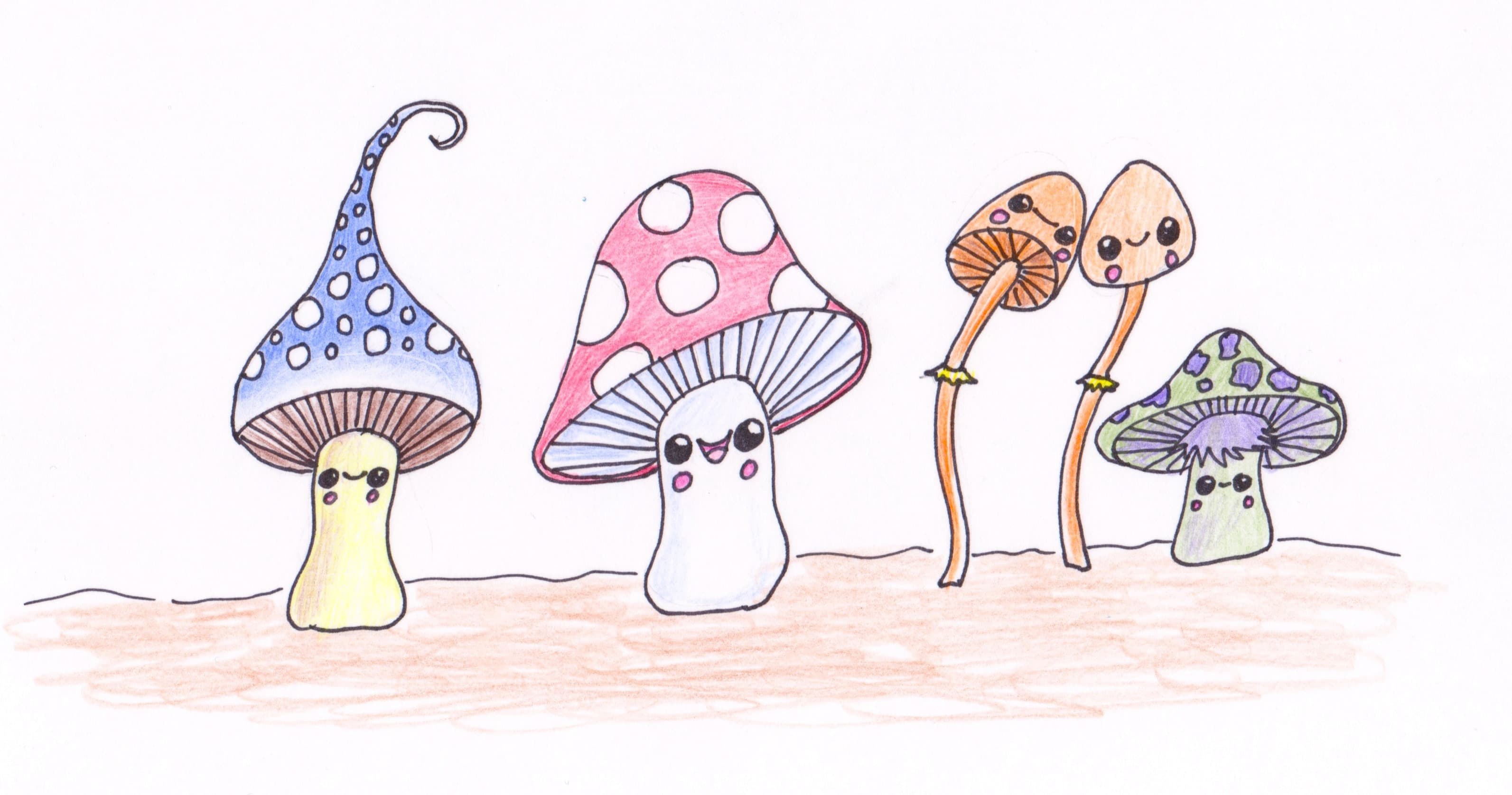 Art Class - Kawaii Cuteness Mushrooms