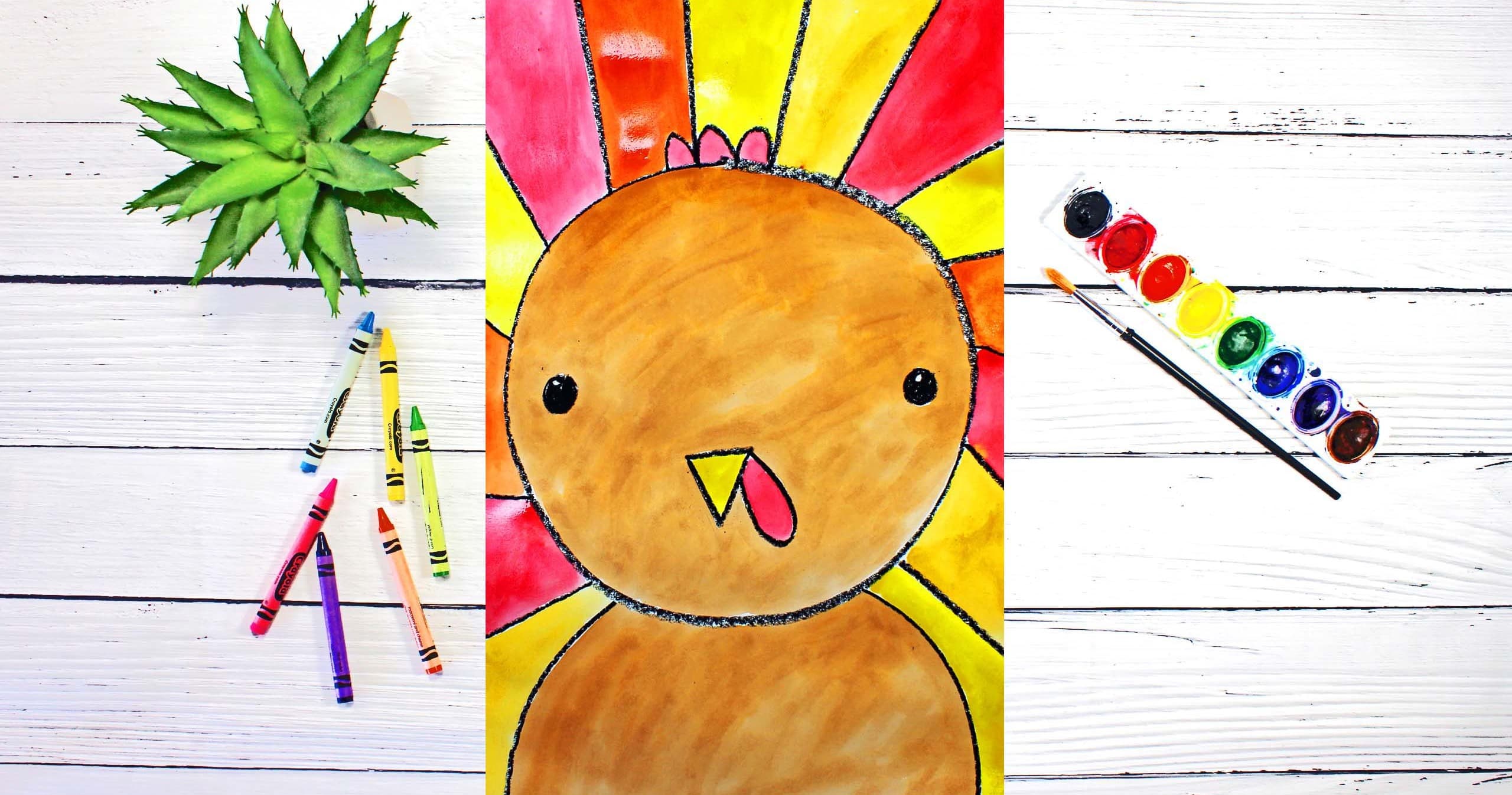 Art Class - Draw & Watercolor Turkeys