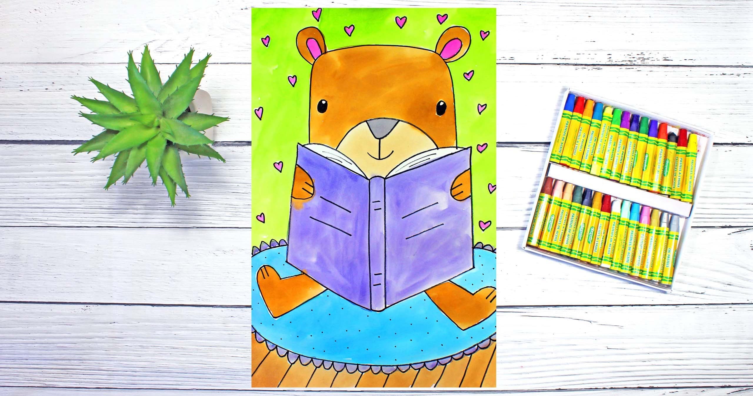 Art Class - Watercolor Bear Reading