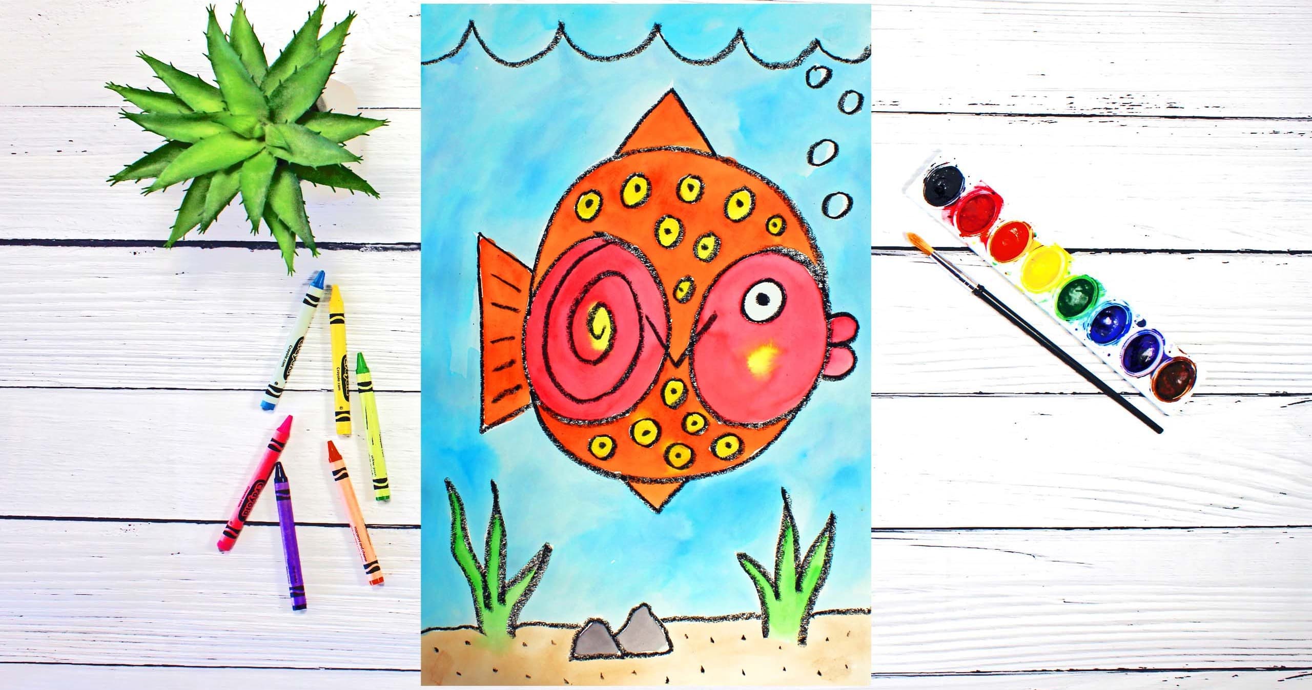 Art Class - Vibrant Fish for 100th Day
