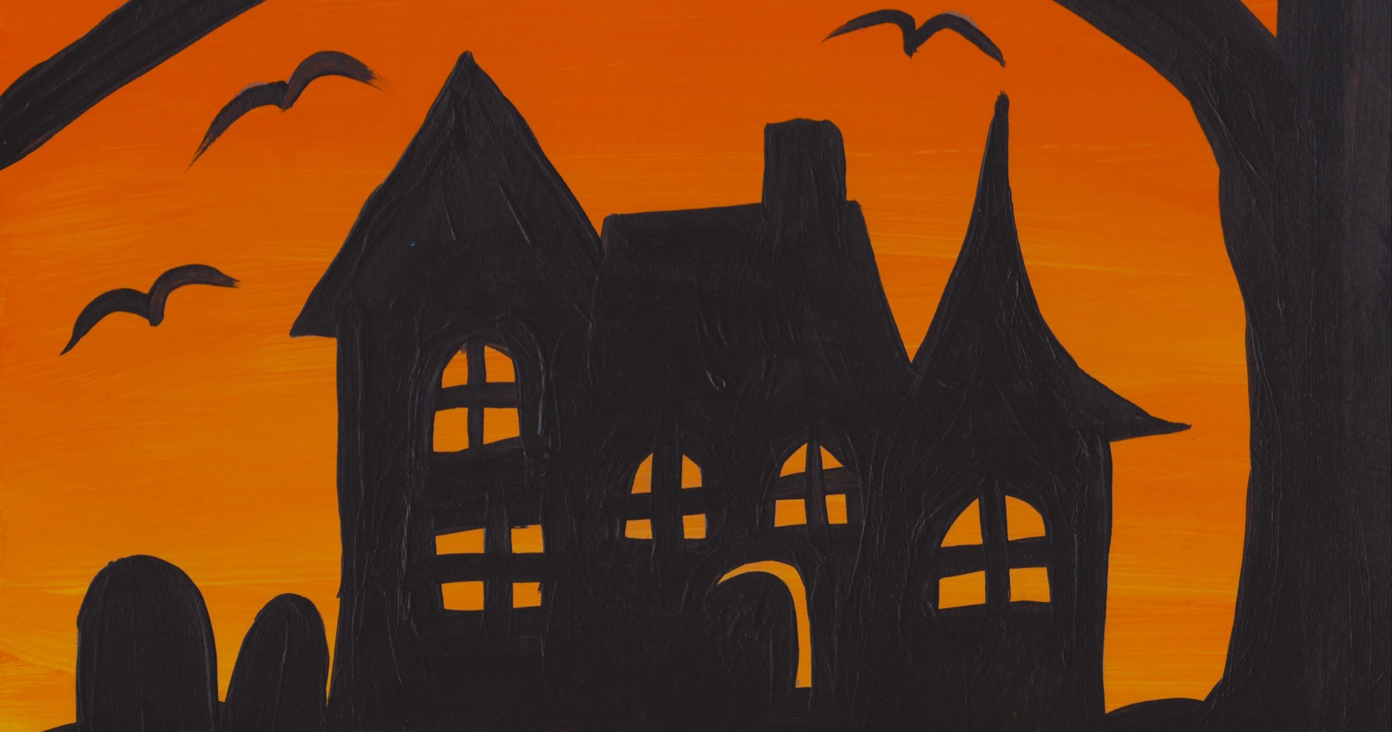 Art Class - Haunted House Silhouettes