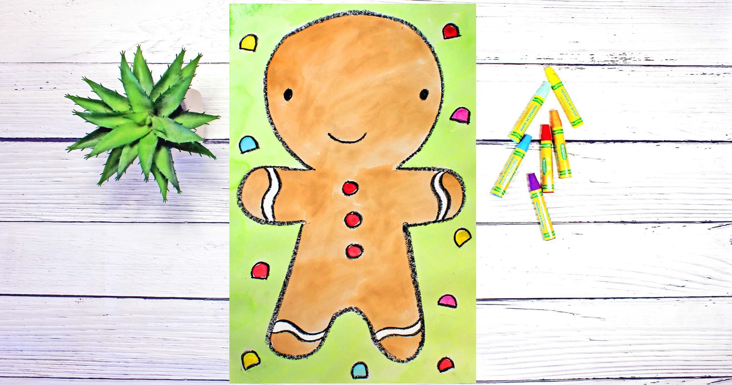 Art Class - Watercolor Gingerbread Art