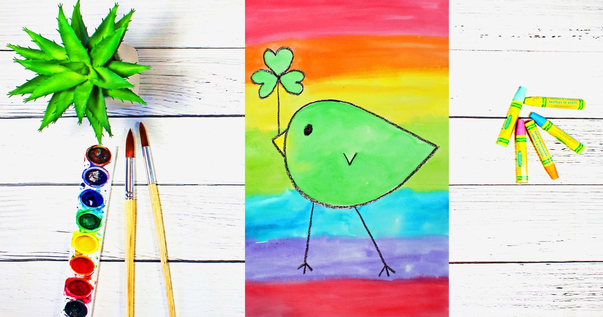 Art Class - Draw & Paint Rainbow Bird